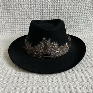 Stetson Black Hat with Feather Detail